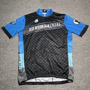 Champion System Cycling Jersey Mens Large Short Sleeve Rib Mountain Blue